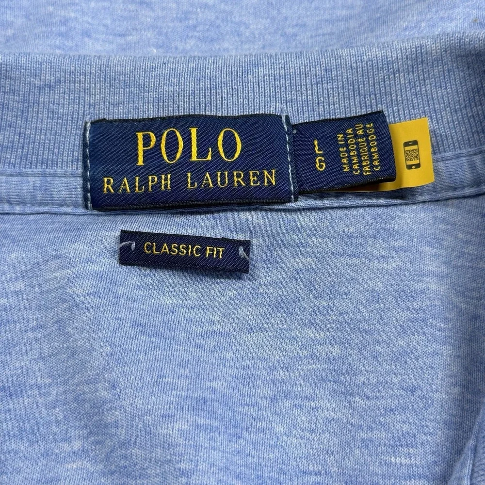 Polo by Ralph Lauren Polo Shirt Men's Size L Light Blue w/ Brown Pony